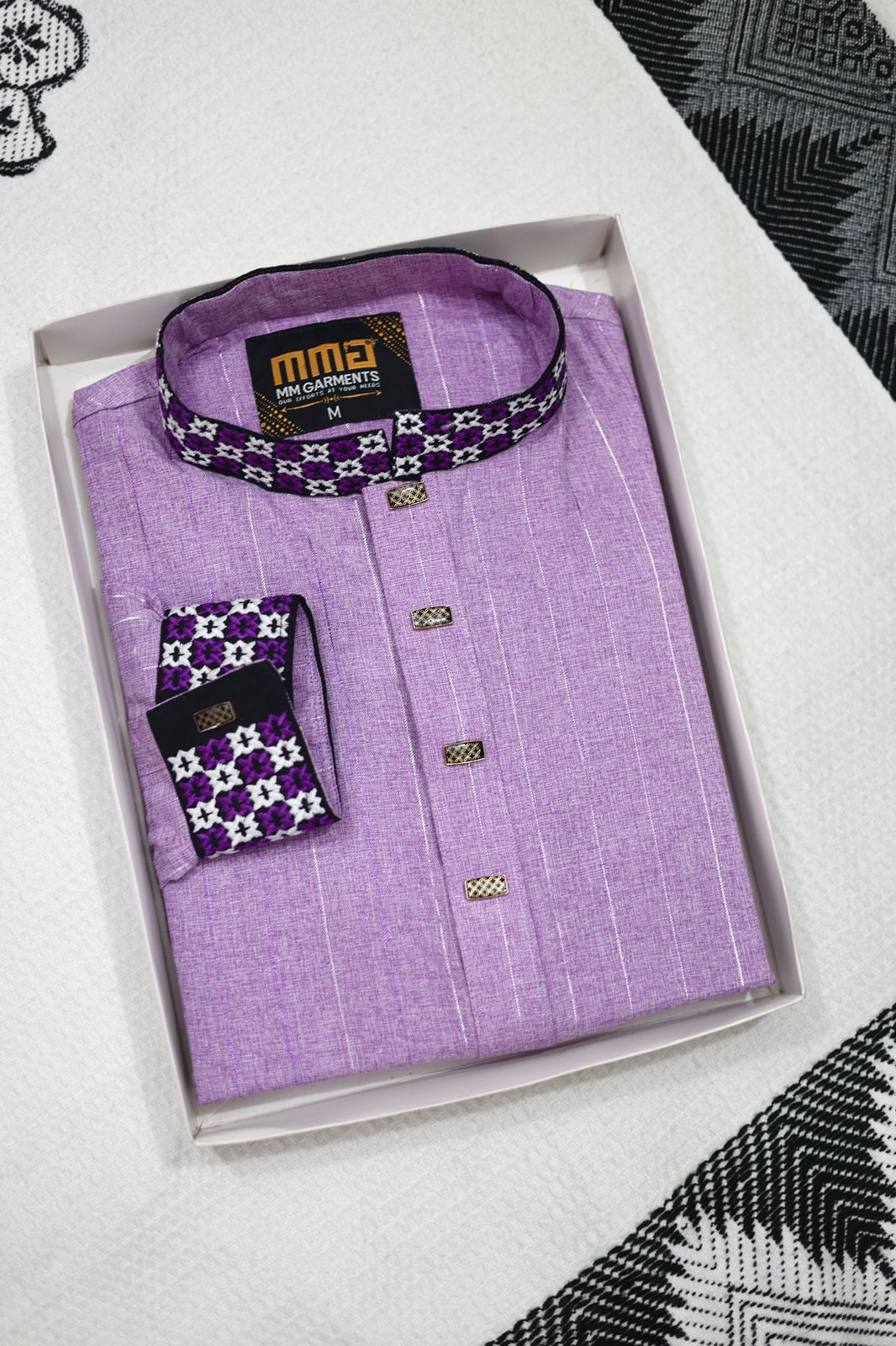 পার্পেল এম্ব্রোডারি পাঞ্জাবী