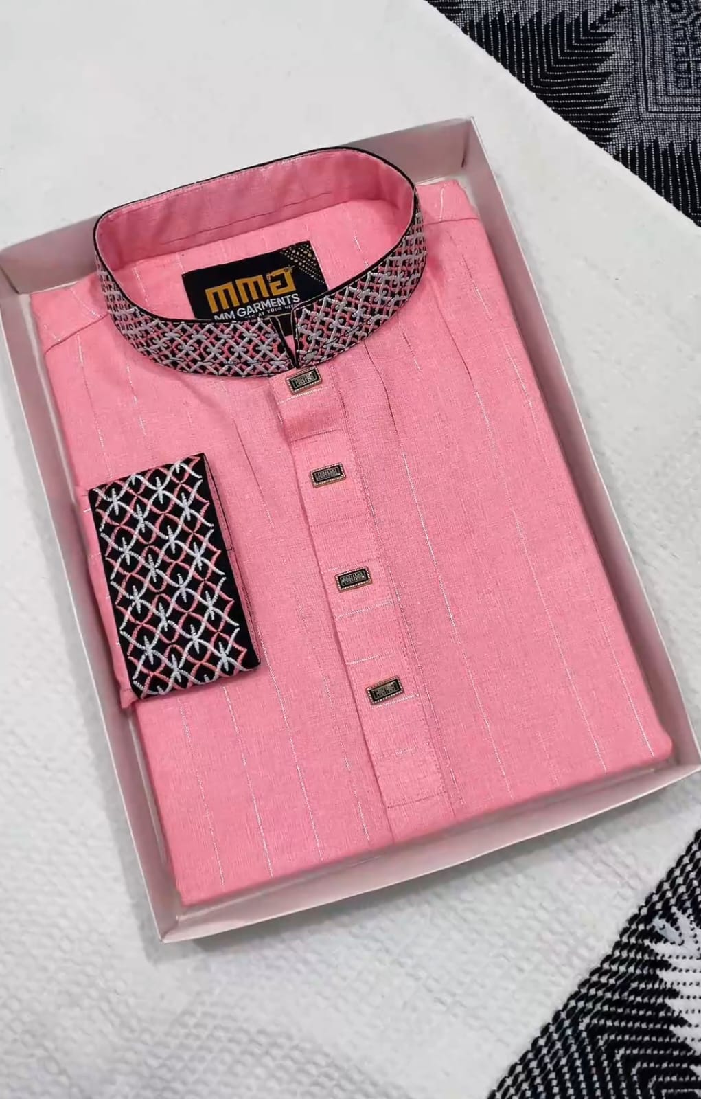 পিংক এম্ব্রোডারি পাঞ্জাবী