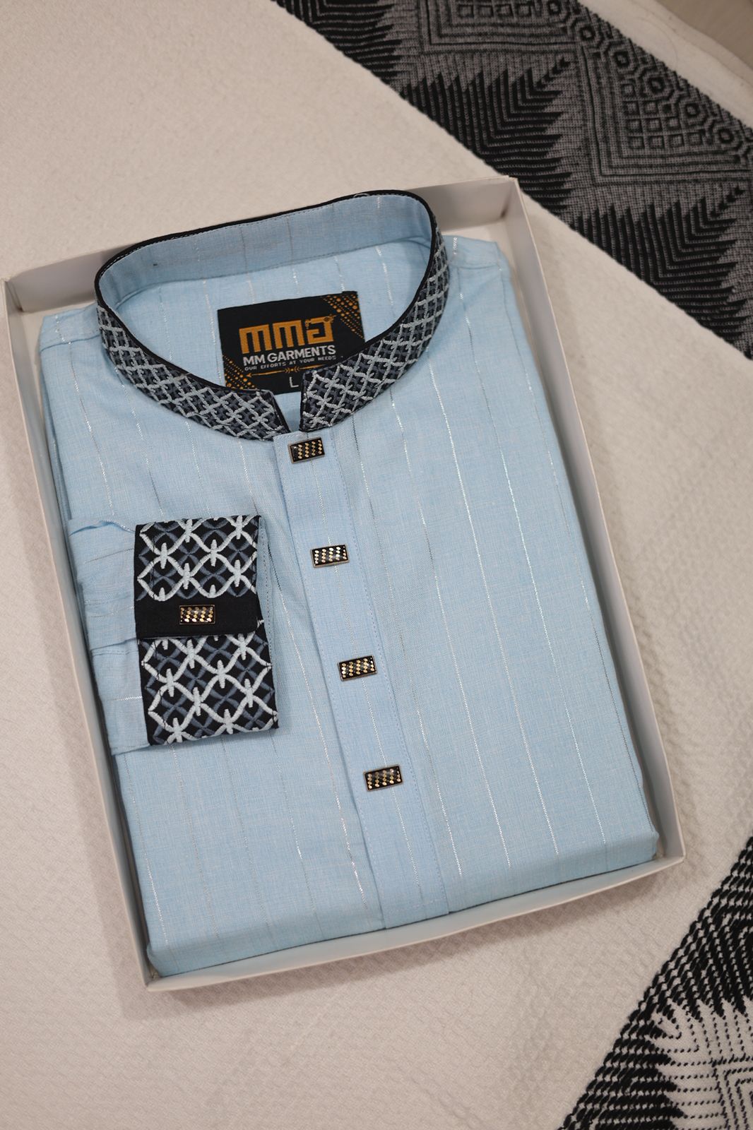 ব্লু এম্ব্রোডারি পাঞ্জাবী